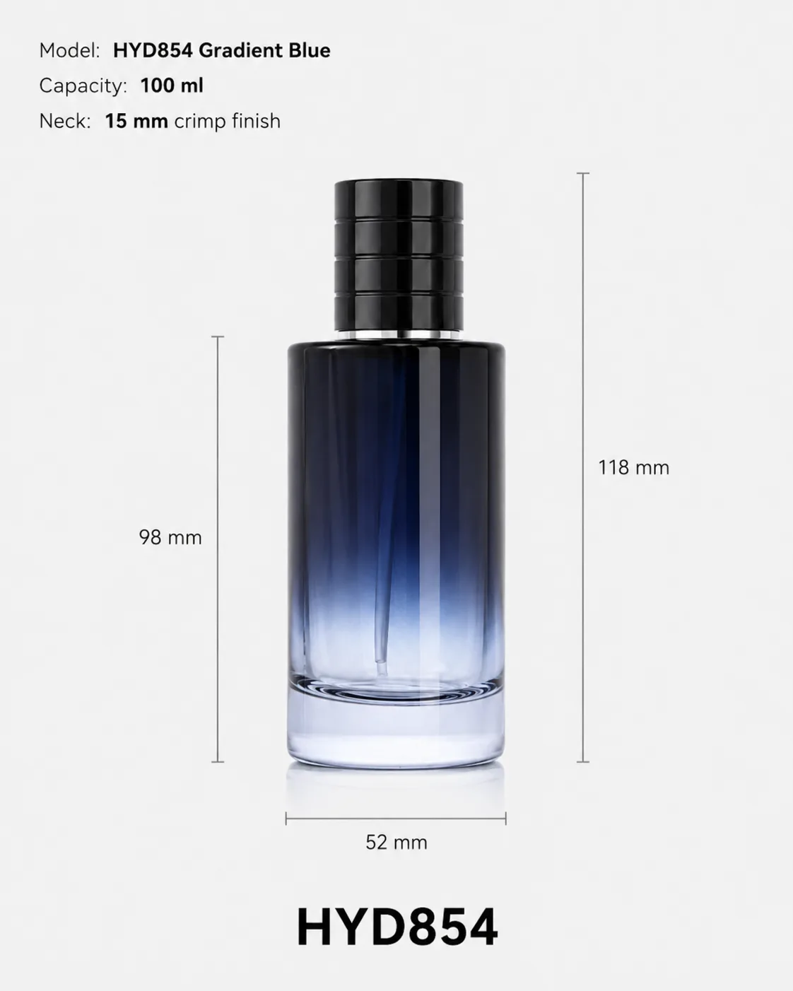 HYD854 Gradient Blue perfume bottle